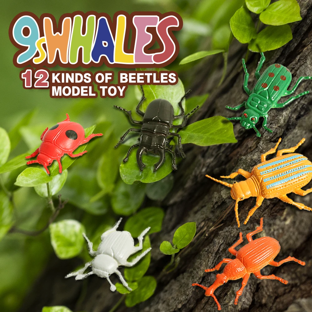 Realus Vabzdžių Vabalas Gyvūnų figūrėlių, Modelį Švietimo Fidget Žaislas PVC Scenos Dizainas, Modeliavimas statulėlės Apdailos Dovana 3