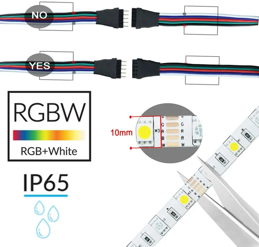 5m 10m Zigbee 3.0 RGBW RGBWW Led Juostelės DC12V SMD 5050 šviesos srautą galima reguliuoti Šviesos+Pro Kontrolierius+Maitinimo Aido Plius 