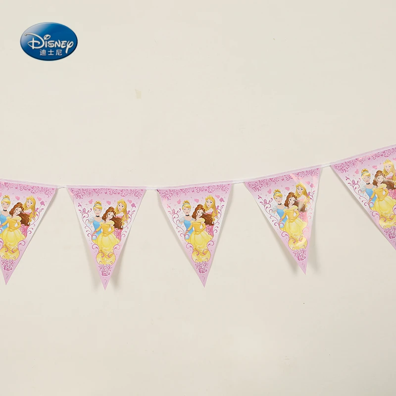 2.8 M gražių Animacinių filmų Princesė Vėliavos Banner, Įskaitant 12pcs Vympel Vaikai Laimingi Gimtadienio Prekių Apdaila 2