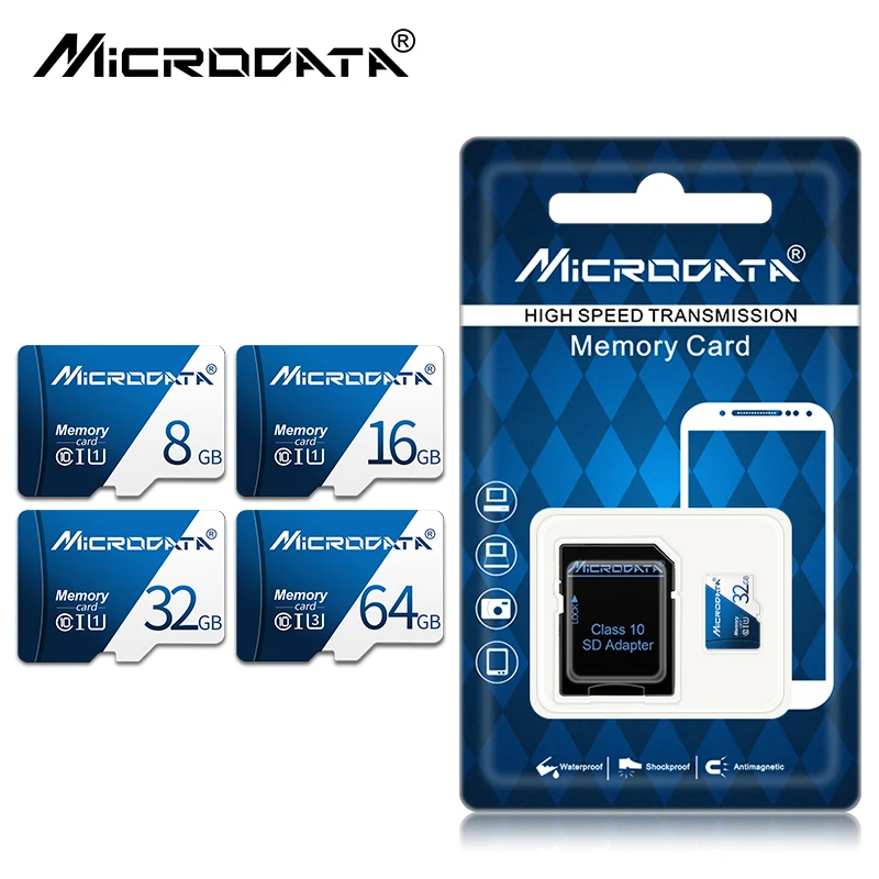 Klasės 10 SDHC/SDXC Micro SD korteles 64GB 32GB 16GB 8GB 4gb 256 gb Atminties Kortelių, flash C10 tf korteles telefoną, planšetinį kompiuterį 0