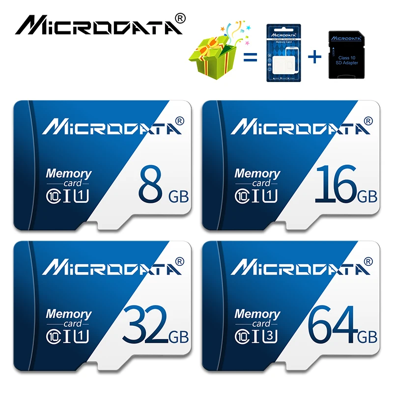 Klasės 10 SDHC/SDXC Micro SD korteles 64GB 32GB 16GB 8GB 4gb 256 gb Atminties Kortelių, flash C10 tf korteles telefoną, planšetinį kompiuterį 2