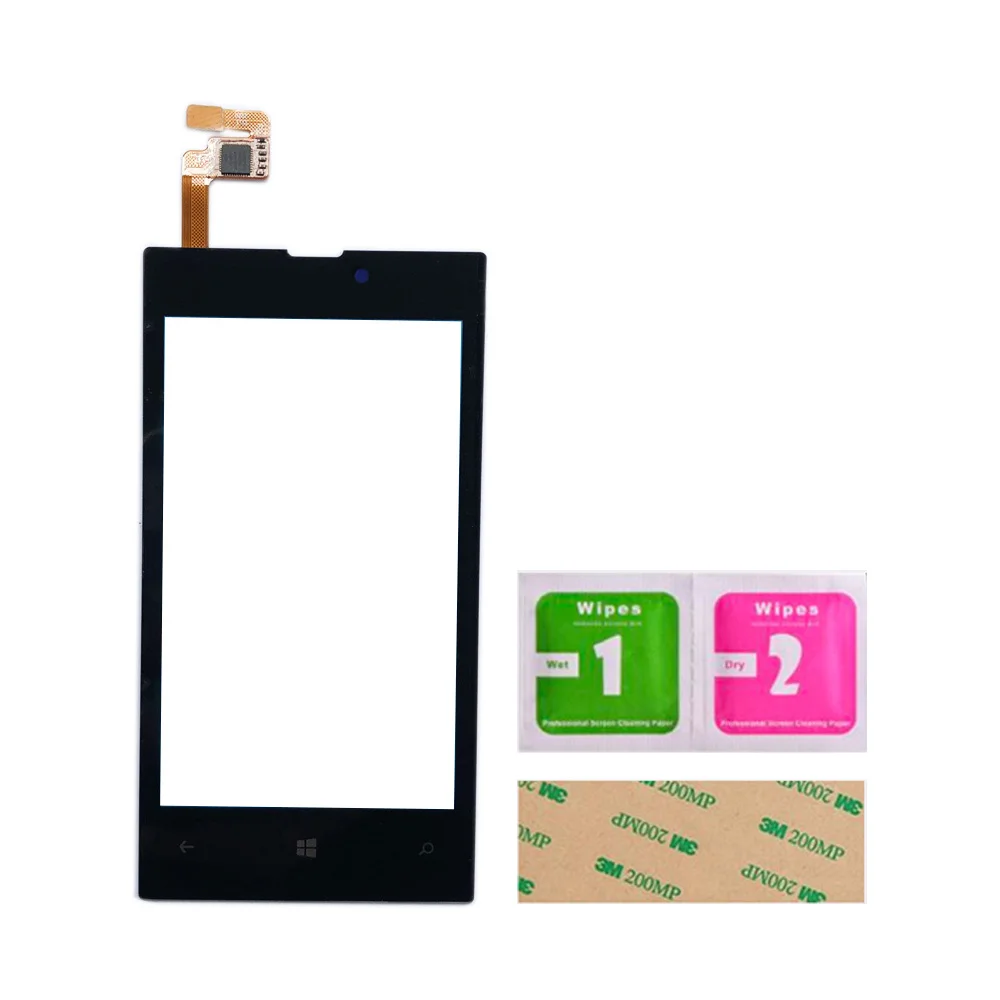 Jutiklinis Ekranas Stiklas Nokia Lumia 520 525 N520 N525 Touch Panel Ekrano Jutiklis skaitmeninis keitiklis Išorinės Stiklo Objektyvas Įrankiai, 3M Klijai 0