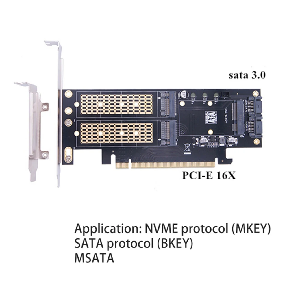3 1. NGFF ir mSATA SSD Adapterio plokštę M. 2 NVME į PCIe 16X/M., 2 SATA SSD su SATA III/mSATA į SATA Konverteris+2 SATA Kabelis 1