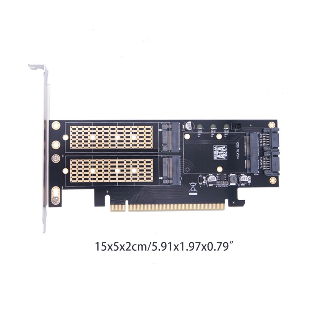 3 1. NGFF ir mSATA SSD Adapterio plokštę M. 2 NVME į PCIe 16X/M., 2 SATA SSD su SATA III/mSATA į SATA Konverteris+2 SATA Kabelis 4
