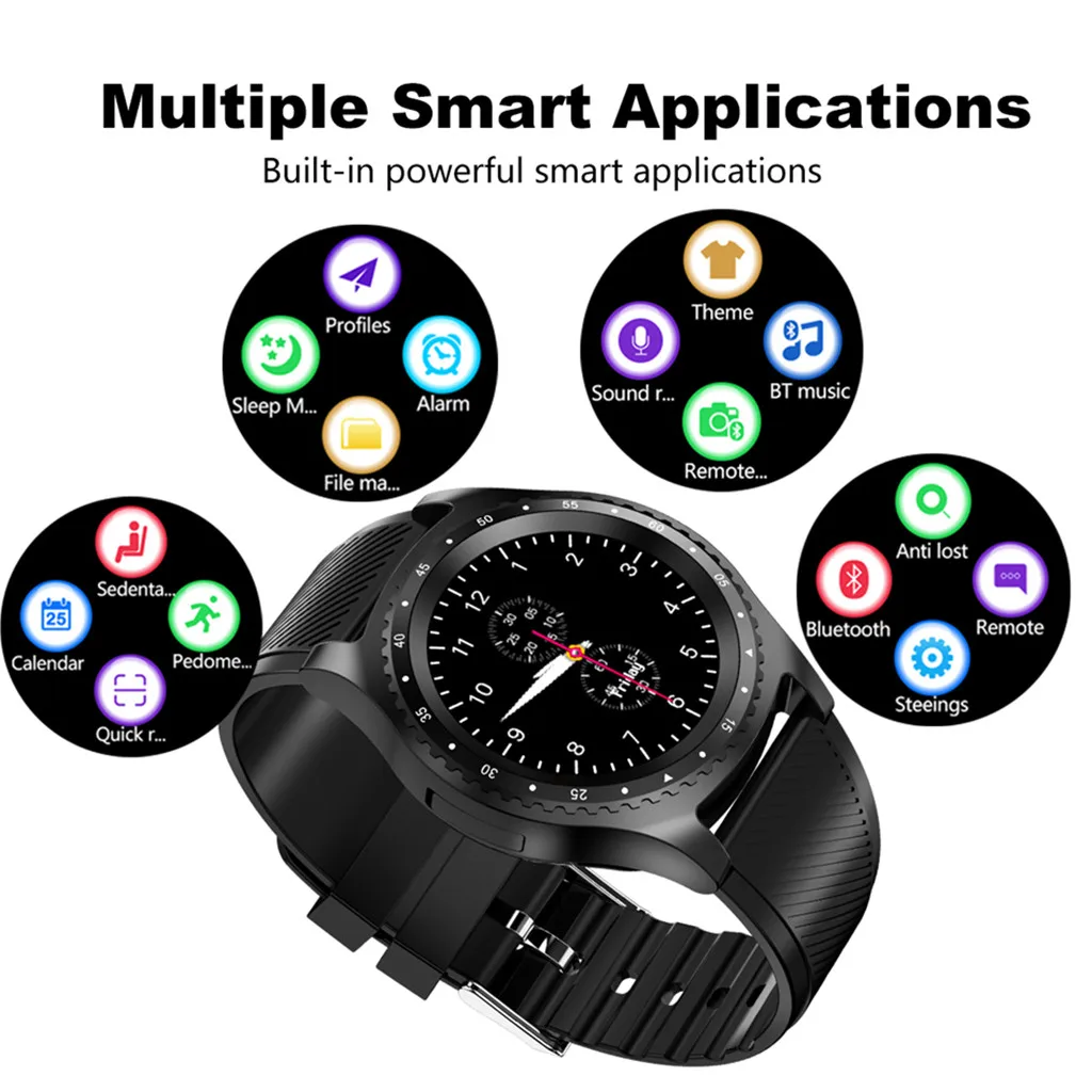 Mados Sporto Smart Watch Vyrų Fitneso Priminimas Paramos SIM TF Kortelę Karštam Vandeniui Silikonas, Elektroniniai Laikrodžiai 0