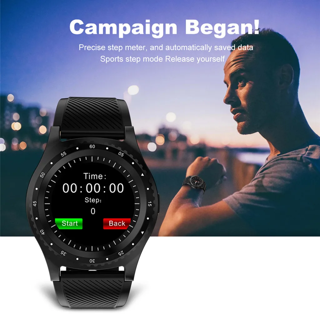 Mados Sporto Smart Watch Vyrų Fitneso Priminimas Paramos SIM TF Kortelę Karštam Vandeniui Silikonas, Elektroniniai Laikrodžiai 2