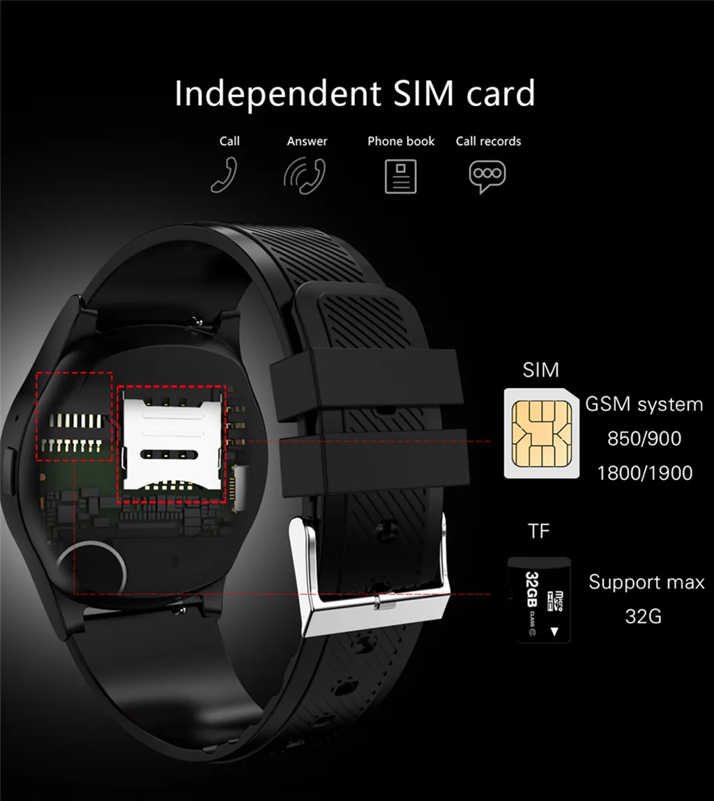 Mados Sporto Smart Watch Vyrų Fitneso Priminimas Paramos SIM TF Kortelę Karštam Vandeniui Silikonas, Elektroniniai Laikrodžiai 5