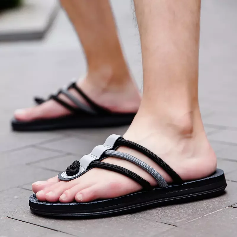 Paplūdimio bateliai ir sandalai vyrams virvę, šlepetės, neslidžia 2021 m. vasarą naujas dvejopo tikslo šlepetės asmenybės tendencija 1