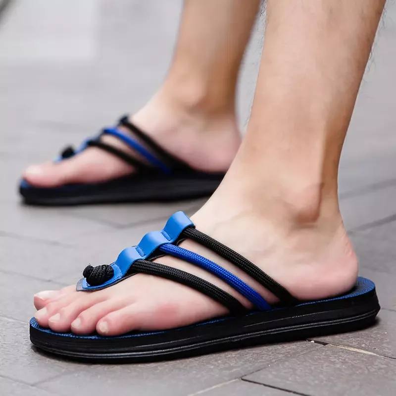 Paplūdimio bateliai ir sandalai vyrams virvę, šlepetės, neslidžia 2021 m. vasarą naujas dvejopo tikslo šlepetės asmenybės tendencija 2