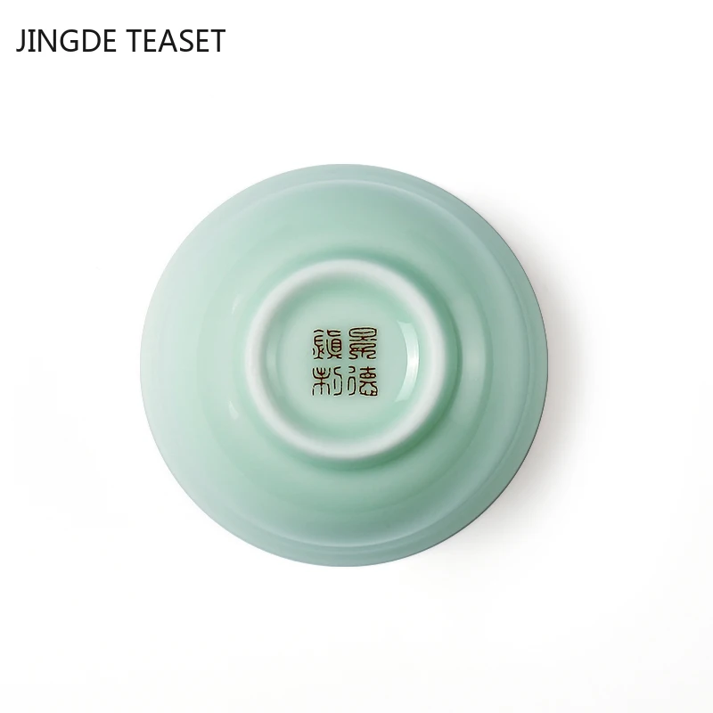 2 vnt./daug Kinų Keramikos Teacup Išskirtinį ranka-dažytos Slyvų žiedų modelio Arbatos dubenėlį Master Cup Teaware Gerti arbatos priedai 0