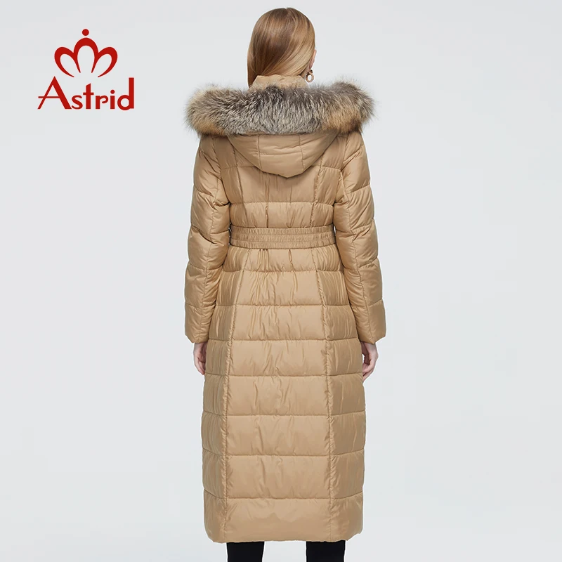 Astrid 2021 Nauji Žieminiai moteriški paltai moterims ilgas šiltas parko mados Striukė su meškėnas kailio gaubtas didelių dydžių moteriška apranga 8716 1