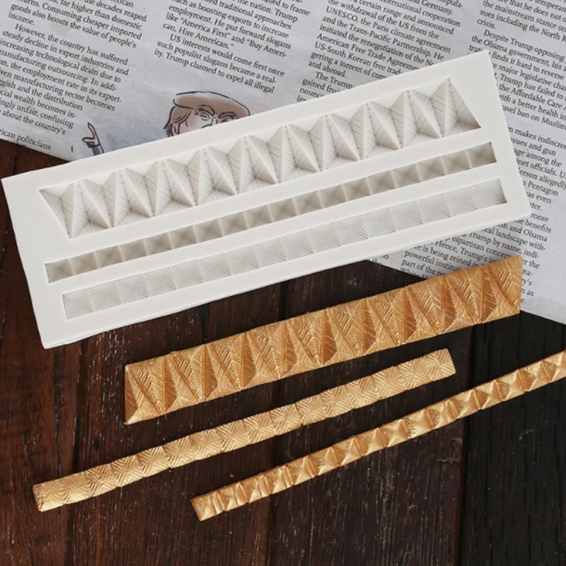 Geometriniai Puošybos Pelėsių Minkštas Pyragai Dekoro Įrankių Silikono Formų Sugarcraft Šokoladas, Kepimo Įrankiai Pyragai Gumpaste Forma 3