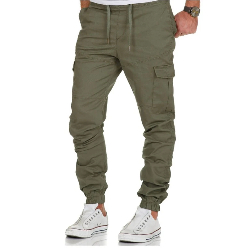 Vyriški Tactical Kelnes Multi-kišenės, Elastinga Juosmens Kariuomenės Kelnės, vyriški Atsitiktinis darbo drabužiai, vyriški Drabužiai Slim M-3XL 1