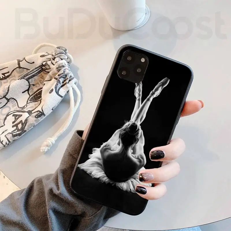 Jomy Ballerina Baleto Šokių Mergaitė, Telefono dėklas Skirtas iphone 12 pro max 11 pro XS MAX 8 7 6 6S Plus X 5S SE 2020 XR atveju 3