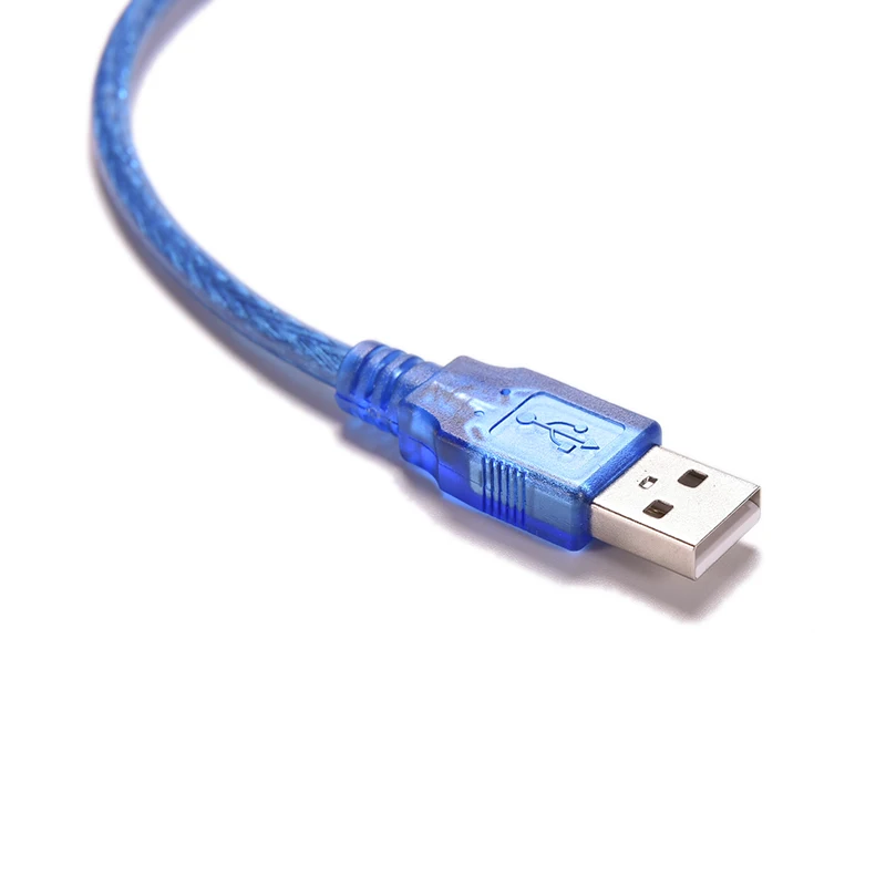 Mėlyna 30cm USB 2.0 Spausdintuvo Kabelis Type A Male B Tipo Vyrų Dvigubas Ekranavimas Aukštos Greitis Permatomas 2
