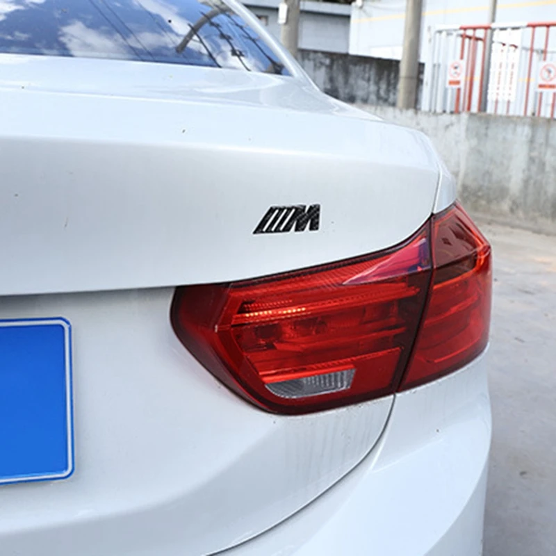 M Standartas 2vnt Anglies Pluošto Sparno Pusėje +Galiniai Kamieno Emblemų Logotipo Lipdukas Ženklelis Lipdukas Visiems -BMW 1