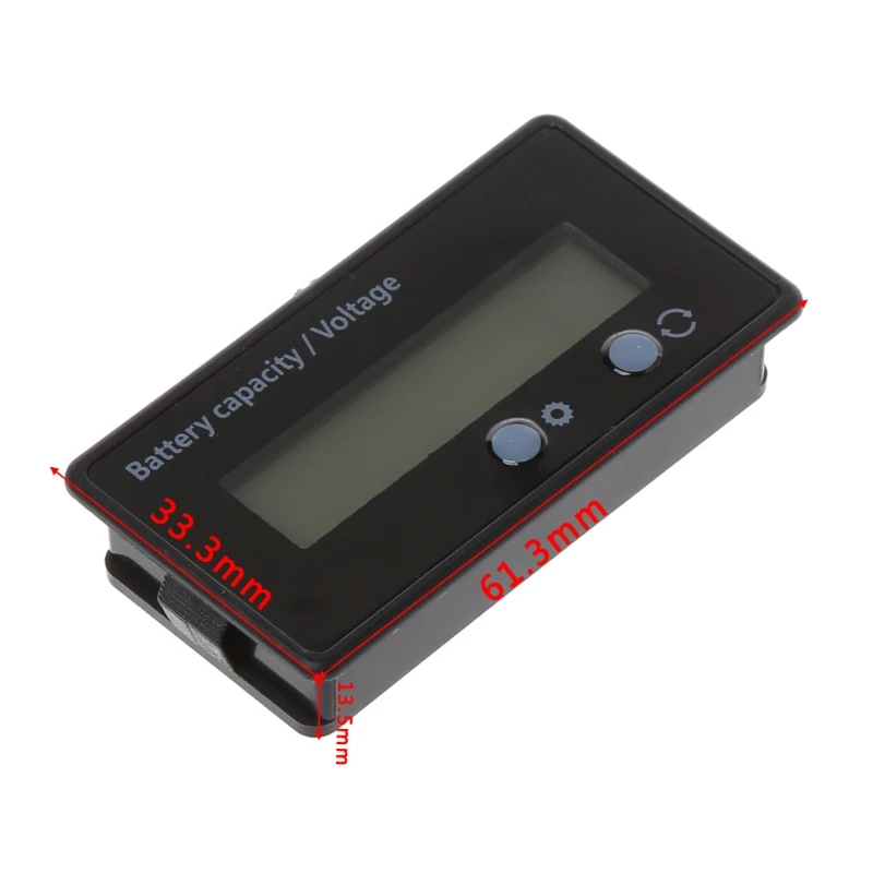 35ED 8-70V LCD Švino Rūgšties Ličio Baterijos Talpos Indikatorius Voltmeter Įtampos Testeris 5