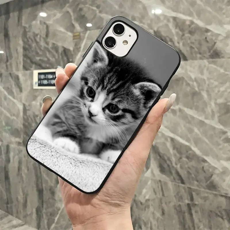MaiYaCa Juokingas Kačiukas Katė Telefono dėklas skirtas iPhone 11 12 pro XS MAX 8 7 6 6S Plus X 5S SE 2020 XR dangtis 2