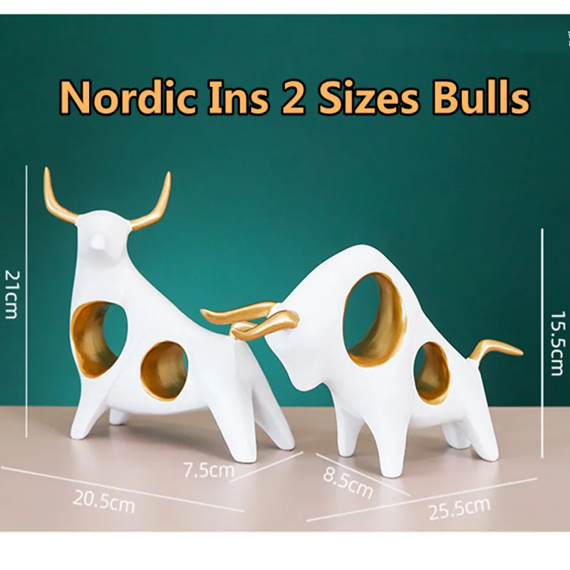 Šiaurės Ins Dervos Bull Formos Ornamentais Tablet Didžiuotis Bull Papuošalai Puola Bull Gyvūnų Galvijų Statulėlės 3 Spalvos Pasirinktinai 4