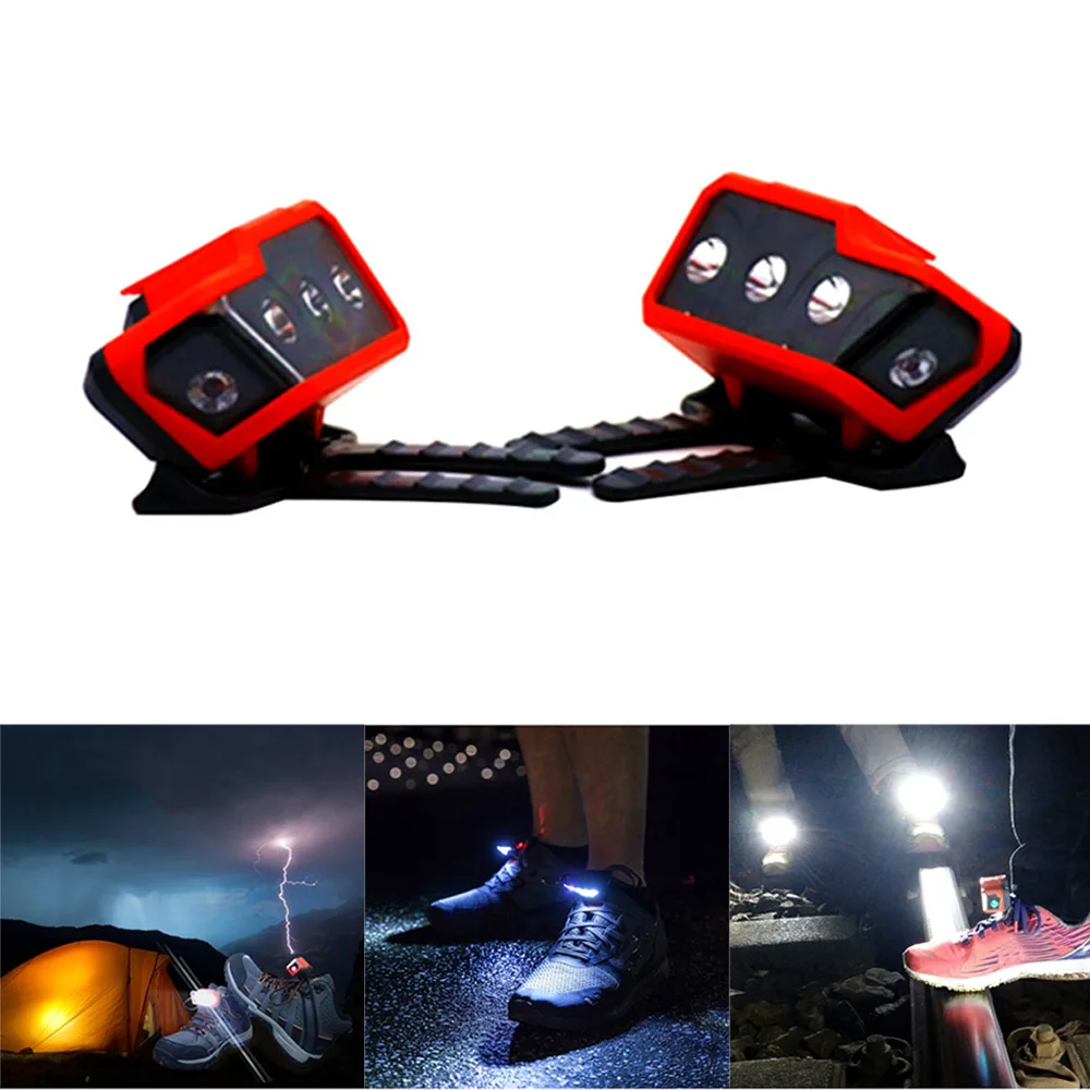 IPX5 LED Lempa Veikia Lauko Mini Mirksinti Žibinto Naktį Vaikščioti Saugos Kempingas Šviesa Lempos Batai 2