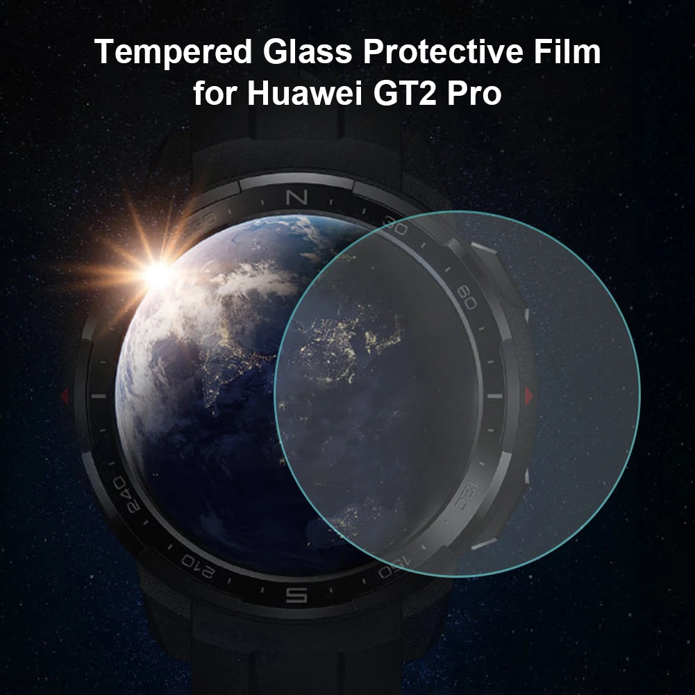 2vnt Grūdintas Stiklas Screen Protector Anti-alyvos/vandens Danga, Huawei Žiūrėti GT 2 Pro Scratchproof Smartwatch Priedai 3