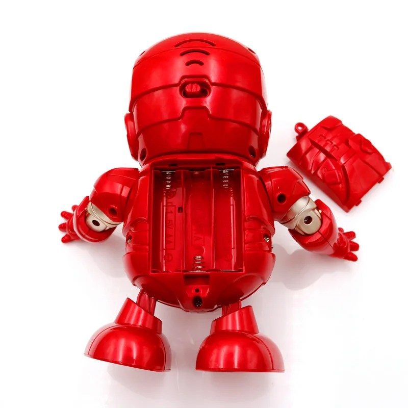 Stebuklas Keršytojas Žaislai LED Šviesos Muzika, Šokių Super Herojai Geležinis Žmogus Voras Elektroninių Robotas Vaikams Kalėdų Dovana 3