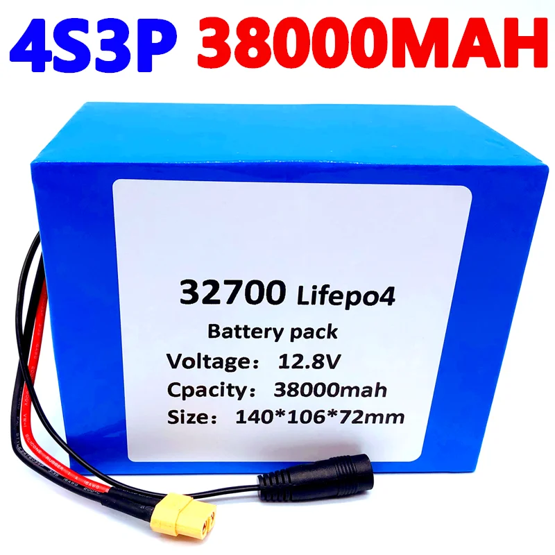 32700 Lifepo4 Baterija 4S3P 12.8 V 30Ah 4S 40A 100A Subalansuotas BMS Elektros Valtis ir Nepertraukiamo Maitinimo šaltinis 12V 1
