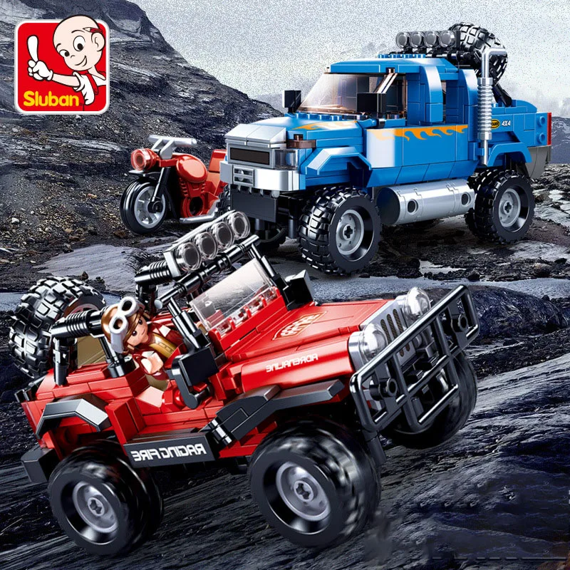 SLuban Dovana Vaikams, Visureigis 3 1. Automobilio Modelio Kūrimo Bloką Švietimo Žaislas Vaikų Surinkti Minifigures Žaislas prekes karštos 2