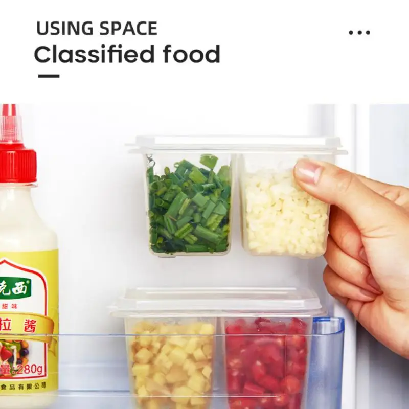 2VNT Maisto Saugojimo Konteineris Plastikinis Virtuvės Šaldytuvo, Makaronų Dėžutės Multigrain Bako Skaidrus Sandarios Skardinės Namų 0