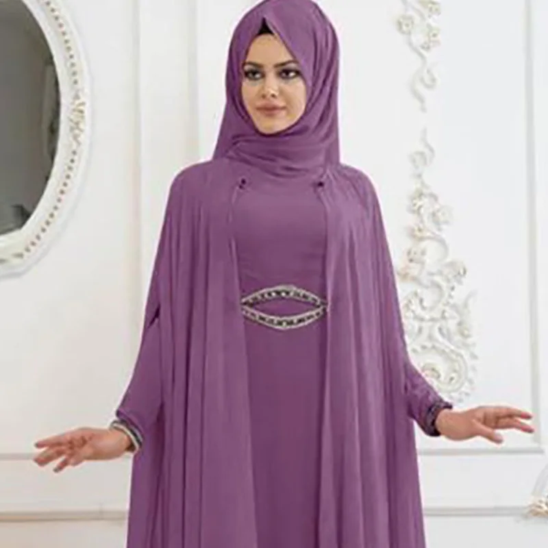 Mados Abaja Arabijos Arabų Emyratai Moterų Suknelė Musulmonų Gegužinė Šalies Apsiaustu Suknelė Nustatyti Islamo Ramadanas Moterų Suknelė Didelio Dydžio 3