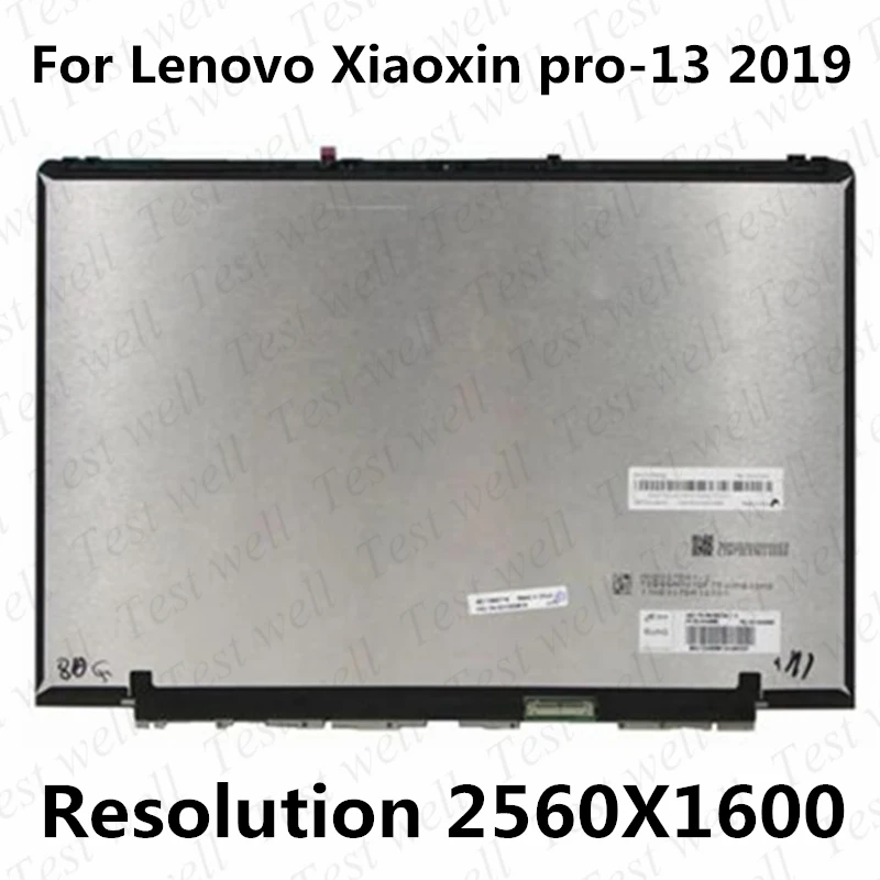 Originalus Lenovo Xiaoxin 13 PRO 2019 Nešiojamas LCD ekranas su stiklo danga asamblėjos Rezoliucija 2560X1600 FRU: 5D10V42638 0