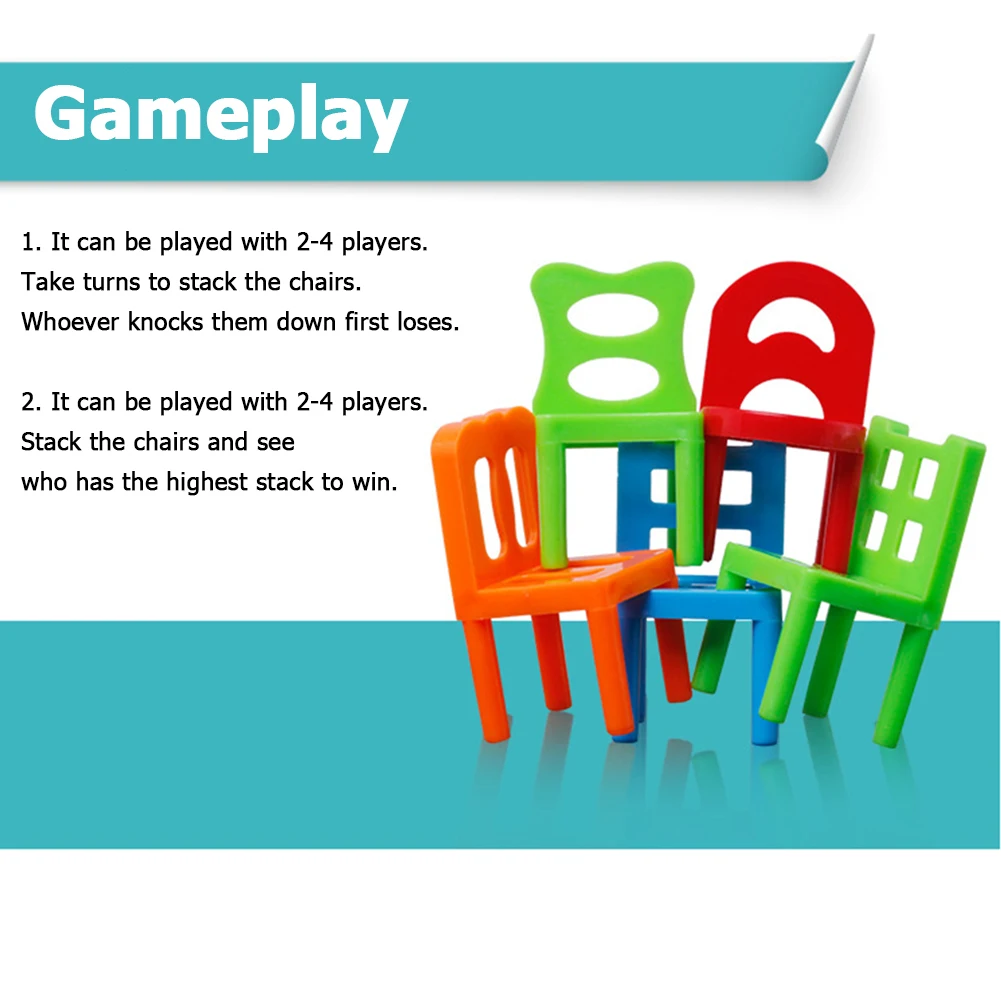 18pcs Surinkto Modelio Kūrimo Rinkiniai Įrankis Kėdės Pusiausvyrą Blokai Plastiko Surinkimas Krovimas Kėdės Vaikams Švietimo Žaislas 1