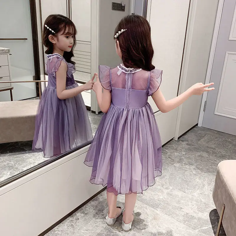 Vasarą Merginos Retro Suknelė 2021 Naujų Vaikų Kinų Stiliaus Suknelės Mergaičių Siuvinėjimo Šalis Suknelė 12 Vaikų Drabužius 10 Metų 3