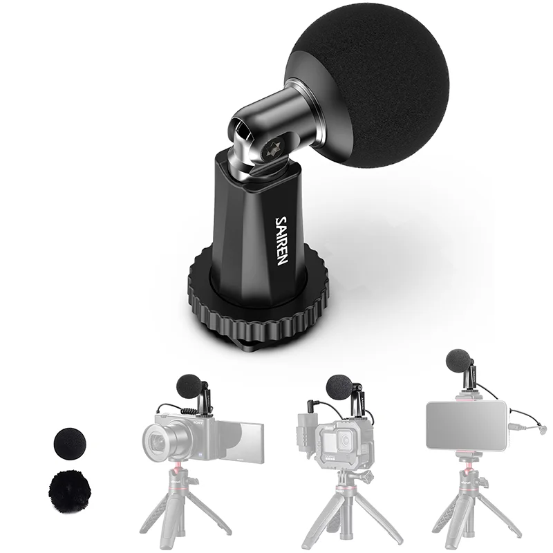 Sairen 3.5 MM Plug Mikrofonas Supercardioid Mini Įrašas Mic Garso ir Vaizdo Microfone Canon Nikon Sony Vlog Mikrofonas 3