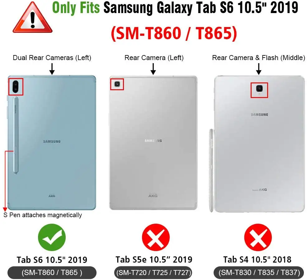 Tablet Case for Samsung Galaxy Tab S6 10.5 2019 360 Laipsnių Sukimosi Atveju gaubtas, skirtas Samsung Galaxy Tab S6 SM-T860 SM-T865 funda 1