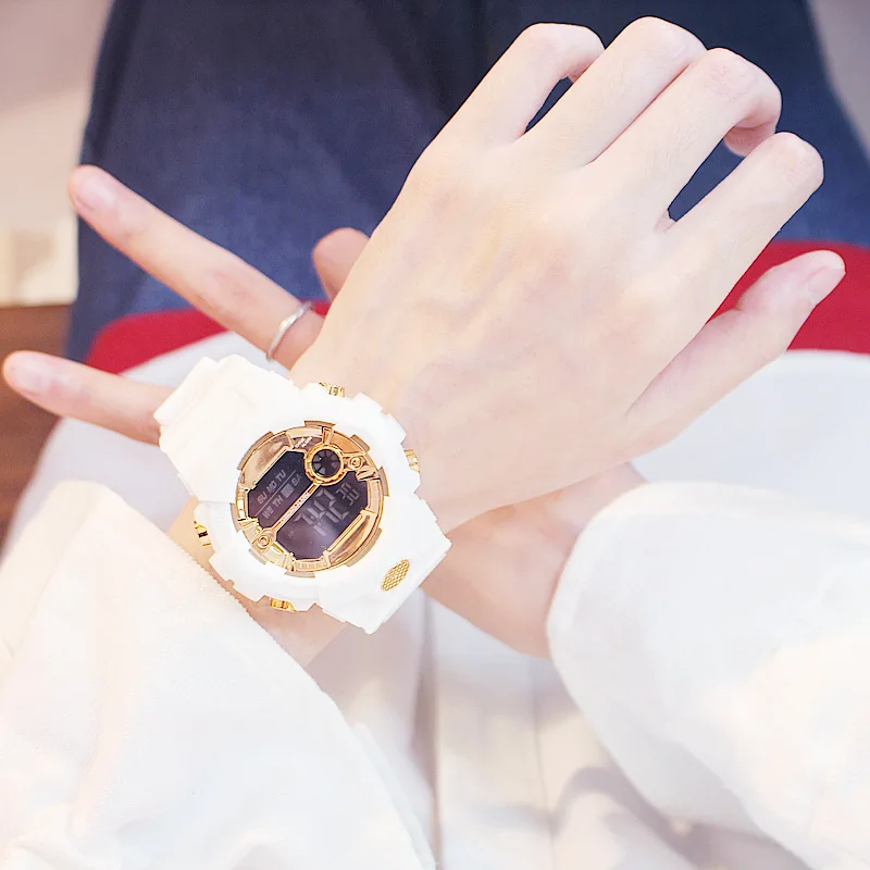 Elektroninių Naujoji G Stiliaus Šoko Skaitmeninis Žiūrėti Unisex Sporto Laikrodžiai atsparus Vandeniui atsparus smūgiams Moterų Laikrodis LED Vyrų Spalvingas Laikrodis 1
