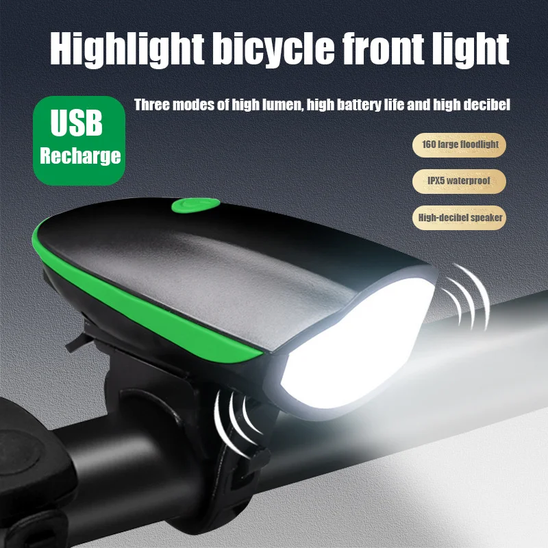 Dviračio Šviesos Vandeniui MTB Dviračių Ragų Šviesos Lempa USB Įkrovimo LED Saugos Įspėjimas Dviračių Uodegos Šviesos Dviračių Priedai 5