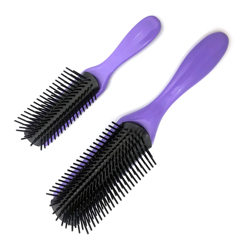Plaukų Šukos 9 Eilučių Stiliaus Plaukų Šepetys Tiesiai Garbanotas Plaukų Medžiaga Teptuku Galvos Masažas Hairbrush Moterų Namų Salonas 4