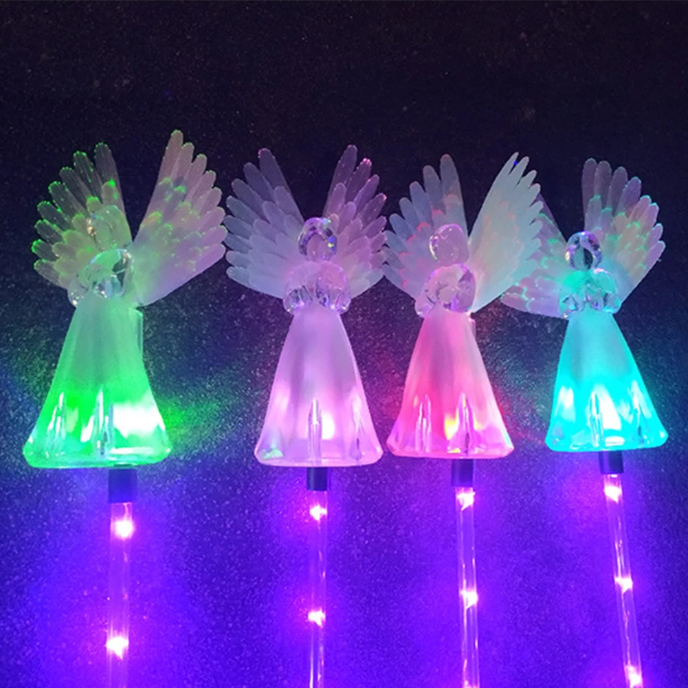 Išskirtinį Little Angel Formos Sodą, Saulės Šviesos IP66 Spalvinga LED Lempos, Pažangi šviesų Festivalio Puošmena 0
