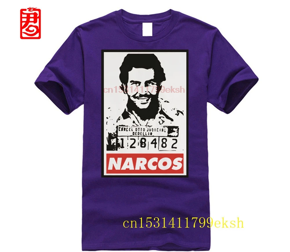 Karalius Kokso Pablo Escobar Narcos vyriški Marškinėliai Hip-Hop Camisetas Tee Marškinėliai Joaquin Guzman El Chapo Piktžolių Plius Dydis 0