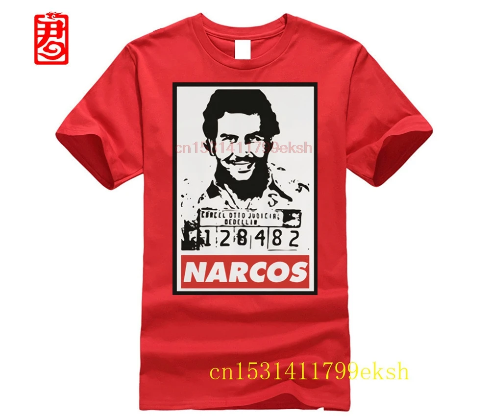 Karalius Kokso Pablo Escobar Narcos vyriški Marškinėliai Hip-Hop Camisetas Tee Marškinėliai Joaquin Guzman El Chapo Piktžolių Plius Dydis 1