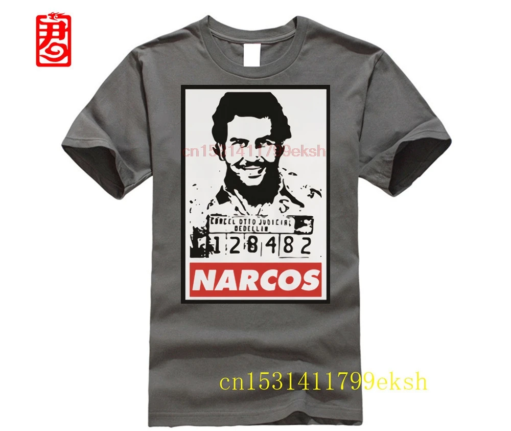 Karalius Kokso Pablo Escobar Narcos vyriški Marškinėliai Hip-Hop Camisetas Tee Marškinėliai Joaquin Guzman El Chapo Piktžolių Plius Dydis 5