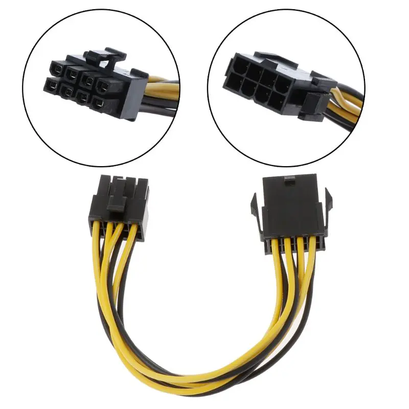 8 Prisegti prie 8 Pin EPS Vyrų ir Moterų Galia Pratęsimo PSU Mainboard Power Extension Adapter Cable 0