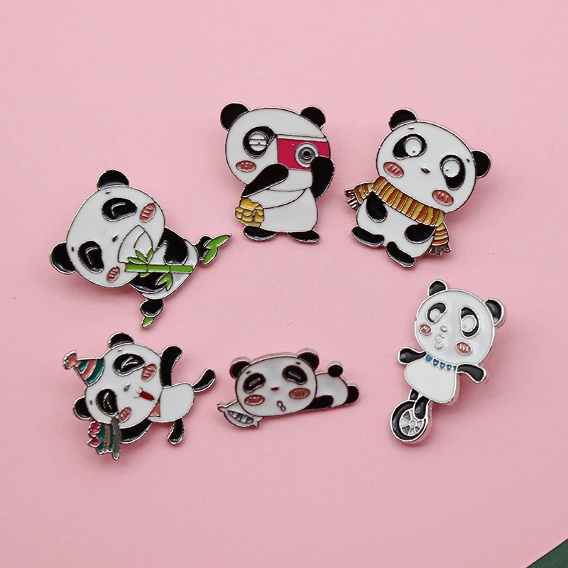 Nauja Raudona Panda Valgyti Bambuko Fotografijos Miega Mielas Sagė Animacinį Personažą Studentų Kuprinę, Papuošalai Vaikams Pakabukas 0
