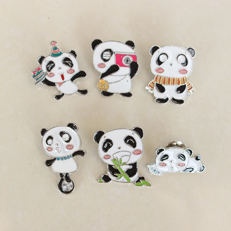 Nauja Raudona Panda Valgyti Bambuko Fotografijos Miega Mielas Sagė Animacinį Personažą Studentų Kuprinę, Papuošalai Vaikams Pakabukas 4