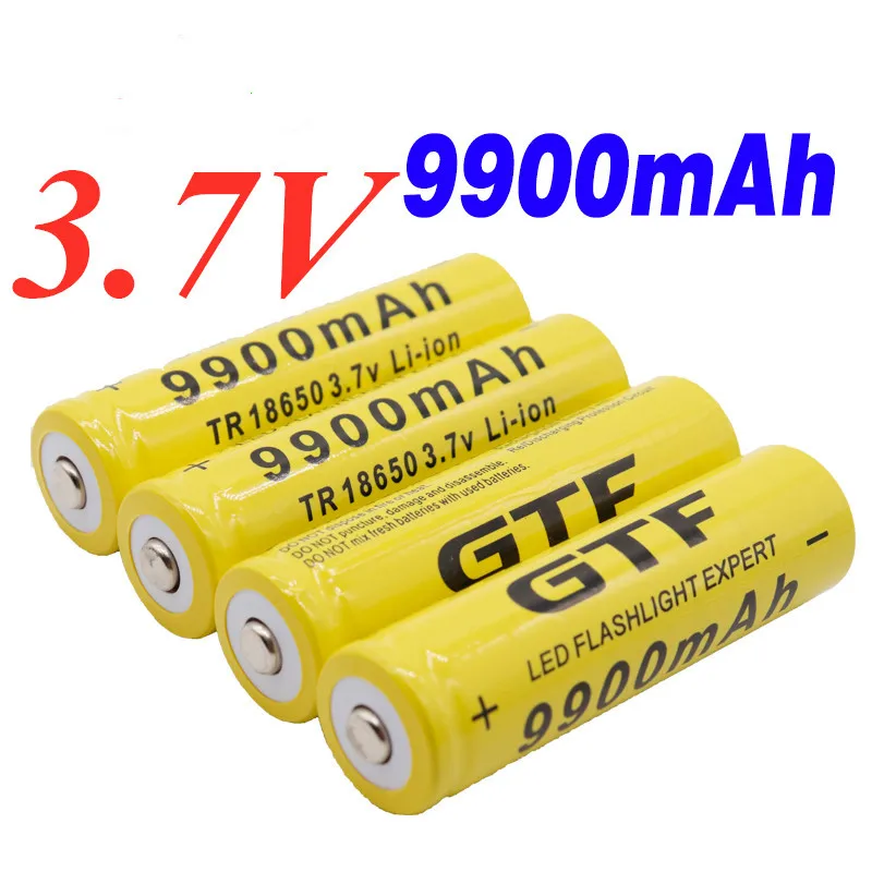 2vnt 18650 baterija 3.7 V 9900mAh įkrovimo liion baterija su krovikliu Led žibintuvėlis batery litio baterija+1pcs Įkroviklis 3