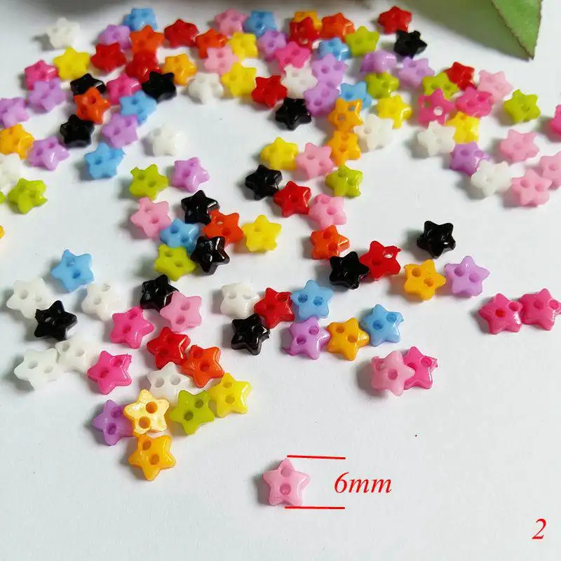 200pcs/daug Mišrios spalvos 6mm Mini Tiny Plastikinės Sagos, Siuvimo Lėlės Drabužiai Mygtuką Puošmenų, užrašų knygelė Cardmaking 4