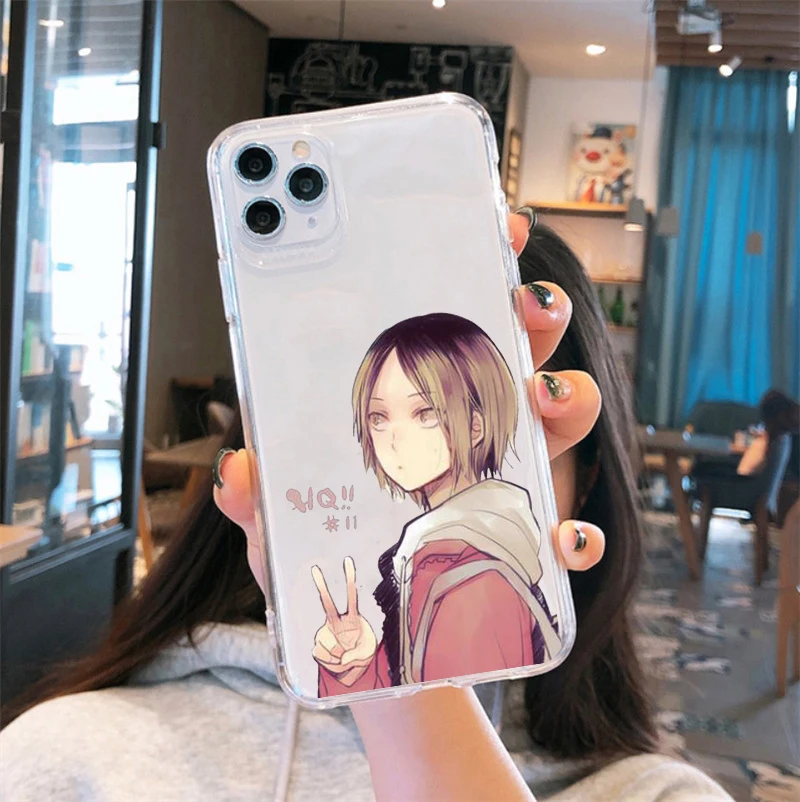 Kenma Kozume iš Haikyuu Telefono dėklas Skirtas iPhone 12 11 Pro XR X XS MAX SE2020 7 8 6Plus Anime Skaidrus, Minkštos TPU Galinį Dangtelį Coque 1