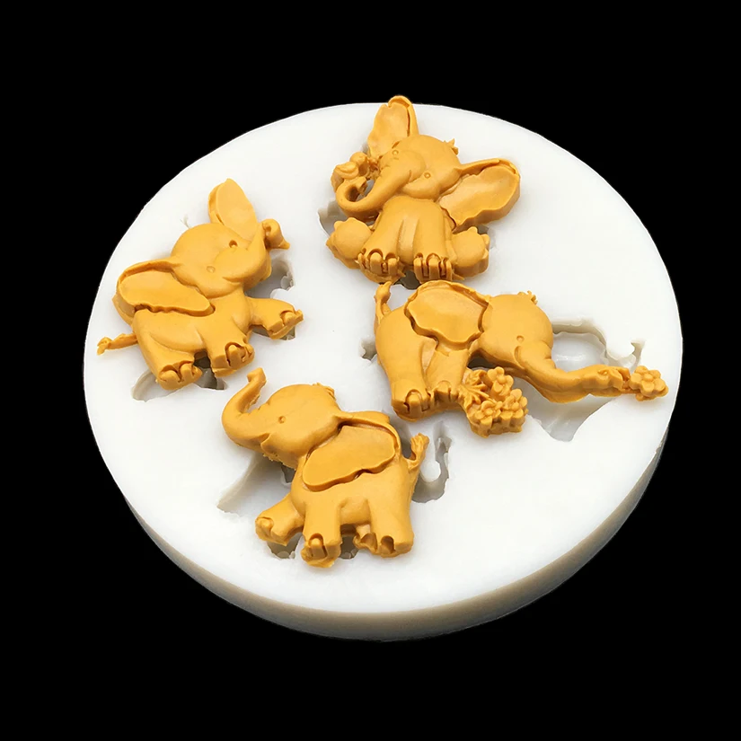 Baby Dramblys Silikono Sugarcraft Pelėsių Keksiukų Kepimo Šokolado Pelėsių Minkštas Tortas Dekoravimo Įrankiai 1