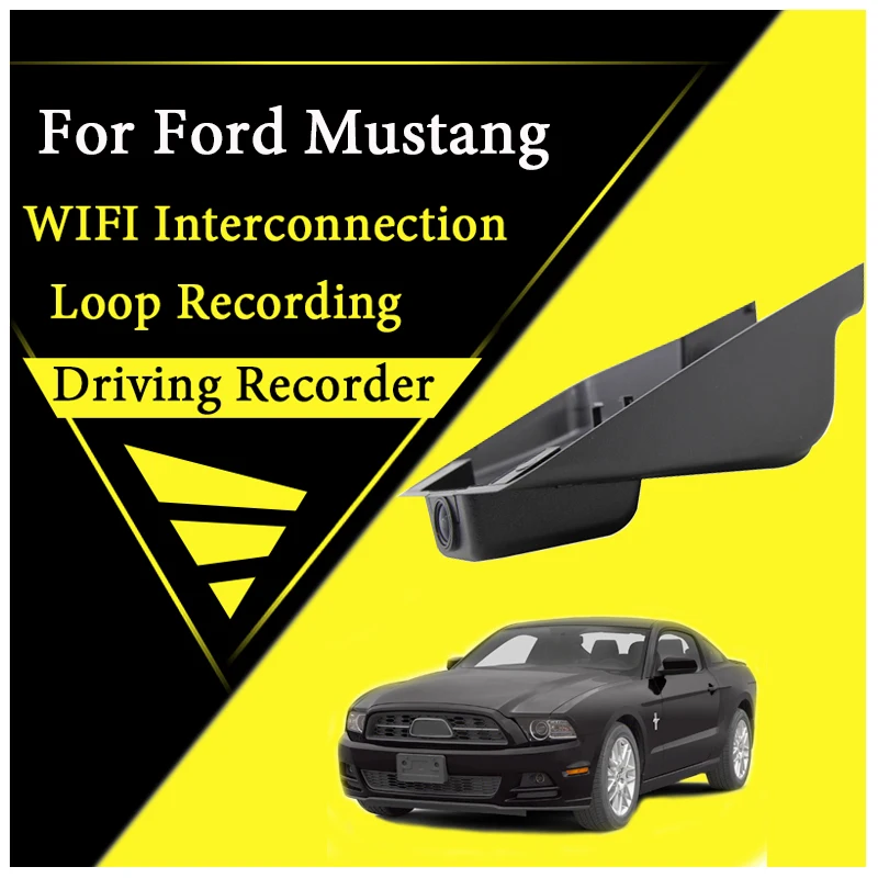 Automobilių WiFi DVR Brūkšnys Kamera Ford Mustang 2005~Vairuotojo Vaizdo įrašymo Kelių Įrašų 2